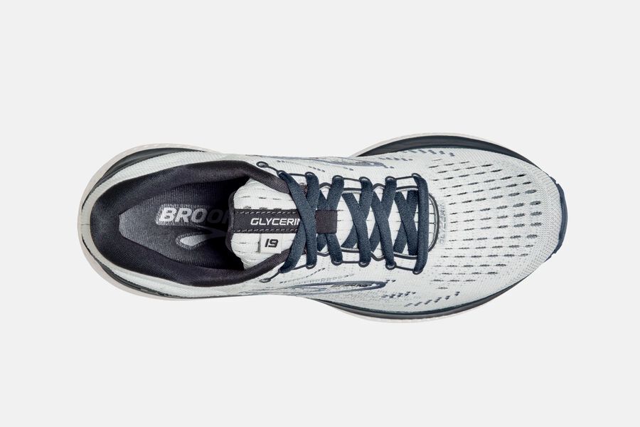 Brooks Israel Glycerin 19 Road Running Shoes Womens - White/Grey - CAK-079215